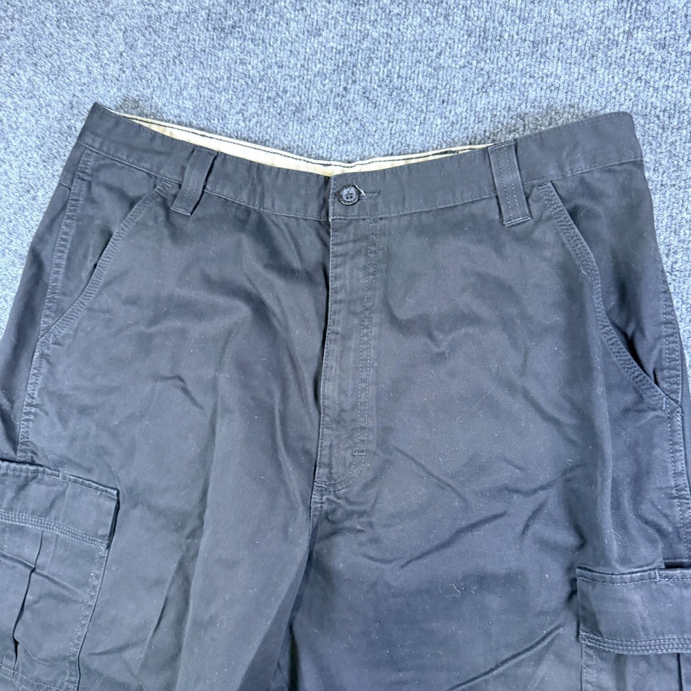 Wrangler Cargo Shorts Men 38 Charcoal Gray Cotton Comfort Hero Athletic Workwear